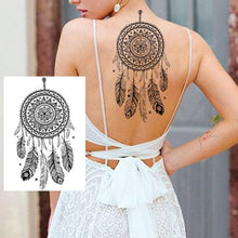 Load image into Gallery viewer, 53 Sheets Black Lace Temporary Tattoos Sticker Butterfly Flower Fake Tatoo Sticker Sexy  Black Henna Temporary Tattoos For Women
