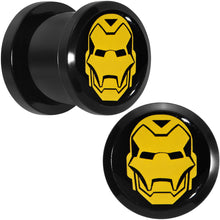 Load image into Gallery viewer, 7/16 Licensed Iron Man Acrylic Screw Fit Plugs Set
