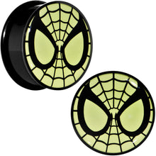 Load image into Gallery viewer, 1 inch Licensed Spider-Man Glow in the Dark Screw Fit Plugs Set
