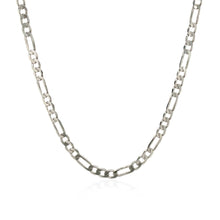 Load image into Gallery viewer, 3.0mm 14k White Gold Solid Figaro Chain
