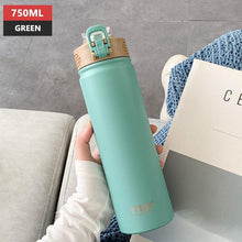 Load image into Gallery viewer, 530ml/750ml Thermos Mug with Straw Stainless Steel Thermal Insulation Straight Cup Thermal Water Bottle Thermos Water Bottle
