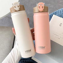 Load image into Gallery viewer, 530ml/750ml Thermos Mug with Straw Stainless Steel Thermal Insulation Straight Cup Thermal Water Bottle Thermos Water Bottle
