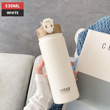 Load image into Gallery viewer, 530ml/750ml Thermos Mug with Straw Stainless Steel Thermal Insulation Straight Cup Thermal Water Bottle Thermos Water Bottle
