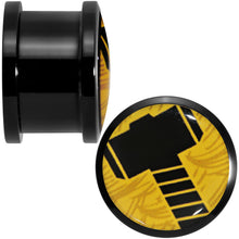 Load image into Gallery viewer, 5/8 Licensed Hammer of Thor Acrylic Screw Fit Plugs Set
