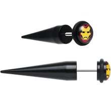 Load image into Gallery viewer, Licensed Iron Man Acrylic Cheater Tapers Set
