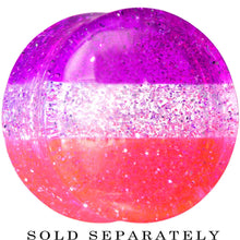 Load image into Gallery viewer, 18mm Multi Pink Acrylic Perfectly Rosy Glitter Saddle Plug
