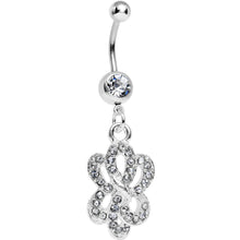 Load image into Gallery viewer, Clear Gem Sparkling Sailor Knot Dangle Belly Ring
