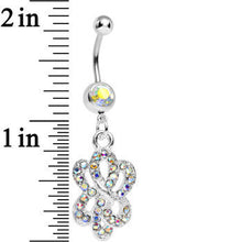 Load image into Gallery viewer, Aurora Gem Sparkling Sailor Knot Dangle Belly Ring
