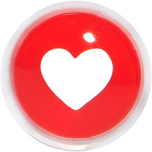 Load image into Gallery viewer, 2G Clear Red Acrylic Adoring Heart Saddle Plug
