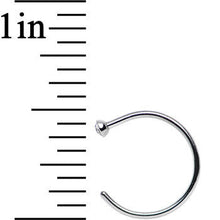 Load image into Gallery viewer, 20G 3/8 Clear Gem Stainless Steel Nose Hoop
