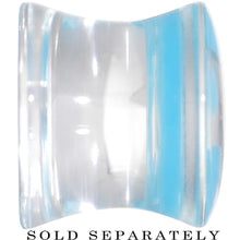 Load image into Gallery viewer, Clear Light Blue Acrylic Wish on a Star Saddle Plug 2G to 20mm
