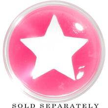 Load image into Gallery viewer, Clear Pink Acrylic Wish on a Star Saddle Plug 2G to 20mm

