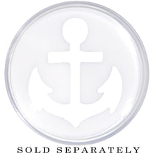 Load image into Gallery viewer, 9/16 Clear White Acrylic Set Sail Nautical Anchor Saddle Plug
