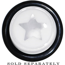 Load image into Gallery viewer, 00G Clear White Acrylic Wish on a Star Taper
