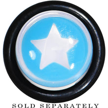 Load image into Gallery viewer, 00G Clear Light Blue Acrylic Wish on a Star Taper
