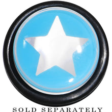 Load image into Gallery viewer, 9/16 Clear Light Blue Acrylic Wish on a Star Taper
