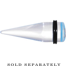 Load image into Gallery viewer, 5/8 Clear Light Blue Acrylic Wish on a Star Taper

