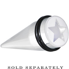 Load image into Gallery viewer, 18mm Clear White Acrylic Wish on a Star Taper

