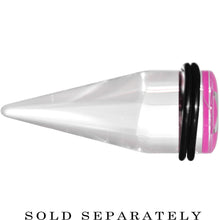 Load image into Gallery viewer, 20mm Clear Pink Acrylic Wish on a Star Taper
