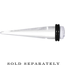 Load image into Gallery viewer, 00G Clear White Acrylic Set Sail Nautical Anchor Taper
