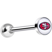 Load image into Gallery viewer, Officially Licensed NFL San Francisco 49ers Barbell Tongue Ring
