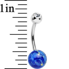 Load image into Gallery viewer, Clear Gem Blue Cerulean Cosmos Belly Ring
