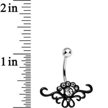 Load image into Gallery viewer, Clear Gem Sparkling Black Genesis Lace Belly Ring
