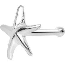 Load image into Gallery viewer, 22G 925 Sterling Silver Ocean Starfish Nose Bone
