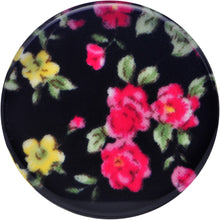 Load image into Gallery viewer, 24mm Acrylic Black Multicolored Old Fashioned Flowers Saddle Plug
