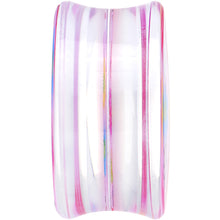 Load image into Gallery viewer, 26mm Acrylic Pink Multicolored Flower Power Saddle Plug
