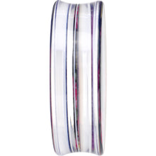 Load image into Gallery viewer, 50mm Acrylic Black Multicolored Old Fashioned Flowers Saddle Plug

