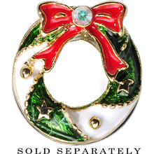Load image into Gallery viewer, 00G Festive Wreath Christmas Single Flare Plug
