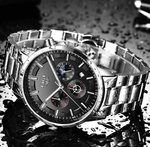 Load image into Gallery viewer, Men's Waterproof  Watch With Chronometers And Date Display Unique Design Perfect Gift
