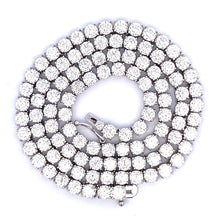 Load image into Gallery viewer, 45.00ct Moissanite Tennis Necklace Sterling Silver
