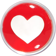 Load image into Gallery viewer, 00G Clear Red Acrylic Adoring Heart Saddle Plug
