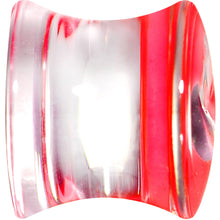 Load image into Gallery viewer, 1/2 Clear Red Acrylic Adoring Heart Saddle Plug
