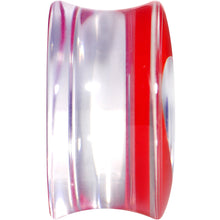Load image into Gallery viewer, 20mm Clear Red Acrylic Adoring Heart Saddle Plug
