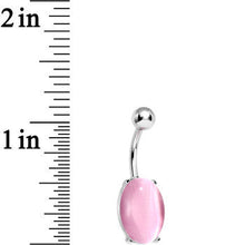 Load image into Gallery viewer, Pink Opal Elliptical Belly Ring
