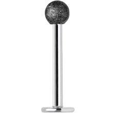 Load image into Gallery viewer, 16G 3/8 Black Sandblasted Steel Monroe Labret 3mm Ball
