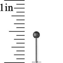 Load image into Gallery viewer, 16G 3/8 Black Sandblasted Steel Monroe Labret 3mm Ball
