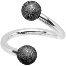 Load image into Gallery viewer, 16G 5/16 Black Sandblasted Steel Spiral Barbell 3mm Ball
