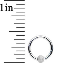 Load image into Gallery viewer, 16G 5/16 Sandblasted Ball BCR Captive Ring
