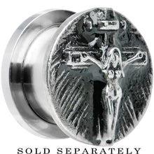 Load image into Gallery viewer, 1/2 Stainless Steel Jesus on the Cross Screw Fit Plug
