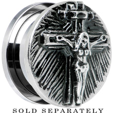 Load image into Gallery viewer, 18mm Stainless Steel Jesus on the Cross Screw Fit Plug
