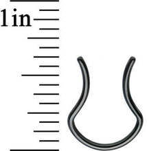 Load image into Gallery viewer, 16G 5/8 Black Anodized Titanium Septum Retainer
