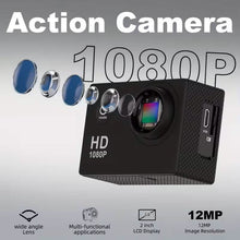 Load image into Gallery viewer, Ultra HD 1080P Action Camera – 140° Wide Angle, Fisheye Lens, LCD Display
