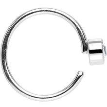 Load image into Gallery viewer, 20G 5/16 Stainless Steel Clear Round Cubic Zirconia Nose Hoop
