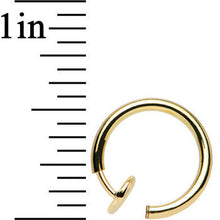 Load image into Gallery viewer, 3/8 Gold Titanium IP Spring Loaded  Fake Nose Ring Body Jewelry Hoop
