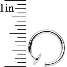 Load image into Gallery viewer, 3/8 Silver Titanium IP Spring Loaded  Fake Nose Ring Body Jewelry Hoop
