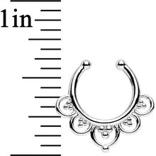 Load image into Gallery viewer, Beads and Balloons Non-Pierced Clip On Fake Septum Ring

